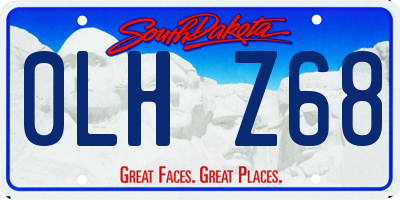 SD license plate 0LHZ68