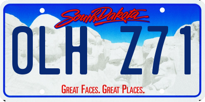 SD license plate 0LHZ71