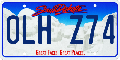 SD license plate 0LHZ74