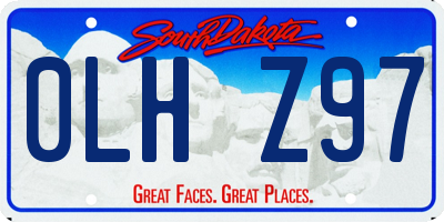 SD license plate 0LHZ97