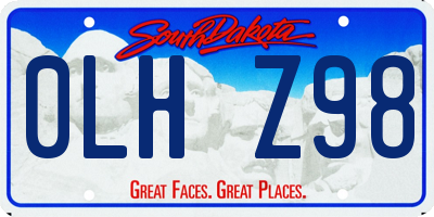 SD license plate 0LHZ98