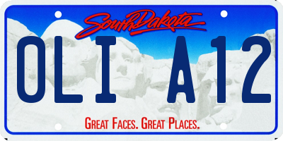 SD license plate 0LIA12