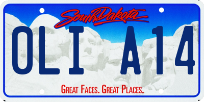 SD license plate 0LIA14