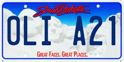SD license plate 0LIA21