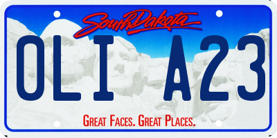 SD license plate 0LIA23