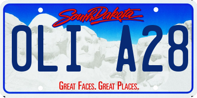 SD license plate 0LIA28