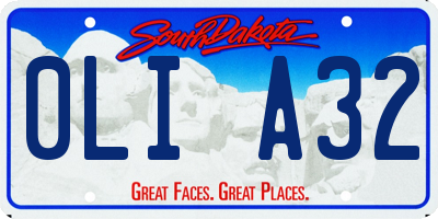 SD license plate 0LIA32