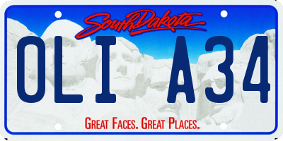 SD license plate 0LIA34