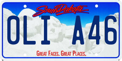 SD license plate 0LIA46