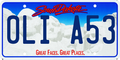 SD license plate 0LIA53