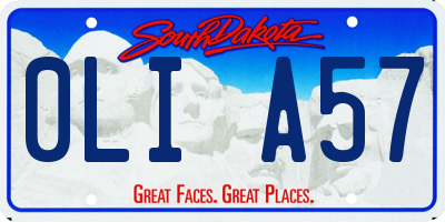 SD license plate 0LIA57