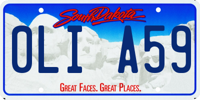 SD license plate 0LIA59