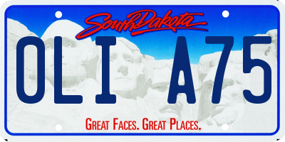 SD license plate 0LIA75