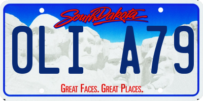 SD license plate 0LIA79