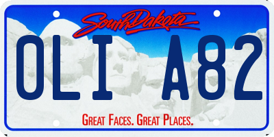 SD license plate 0LIA82