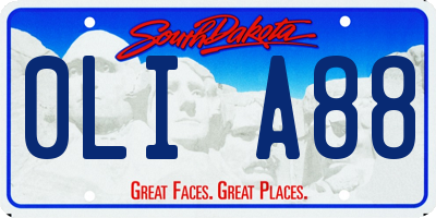 SD license plate 0LIA88