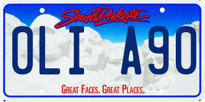 SD license plate 0LIA90