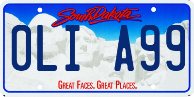 SD license plate 0LIA99