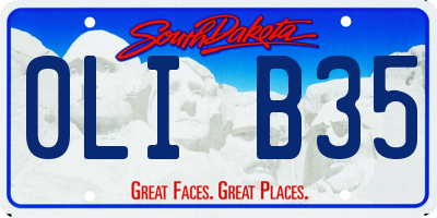 SD license plate 0LIB35