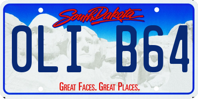 SD license plate 0LIB64