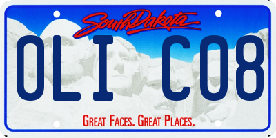SD license plate 0LIC08