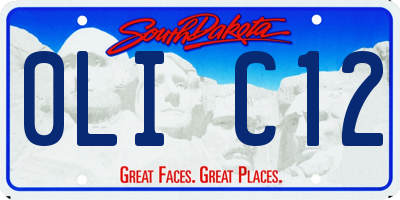SD license plate 0LIC12