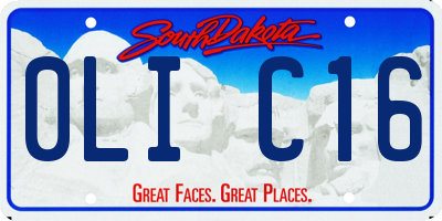 SD license plate 0LIC16