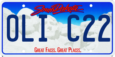 SD license plate 0LIC22