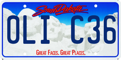 SD license plate 0LIC36