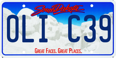 SD license plate 0LIC39