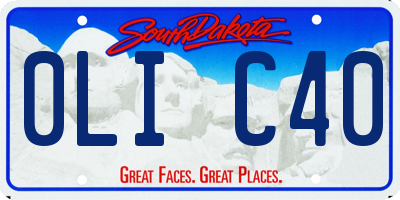 SD license plate 0LIC40