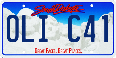 SD license plate 0LIC41