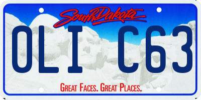 SD license plate 0LIC63