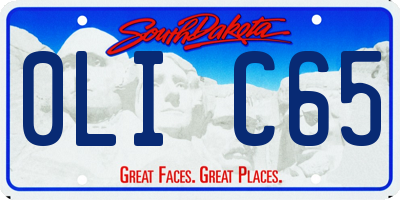 SD license plate 0LIC65