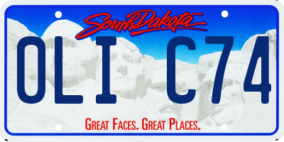 SD license plate 0LIC74