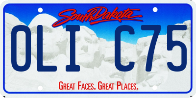 SD license plate 0LIC75