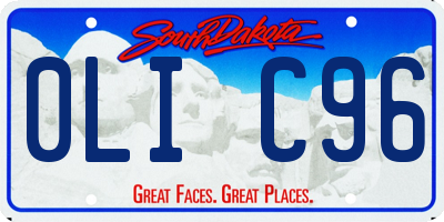 SD license plate 0LIC96
