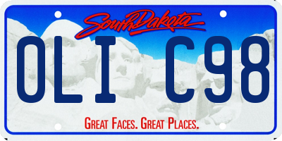 SD license plate 0LIC98