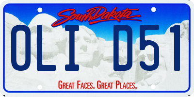 SD license plate 0LID51