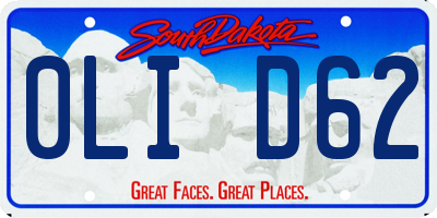 SD license plate 0LID62