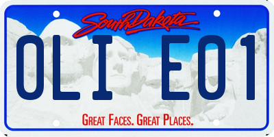 SD license plate 0LIE01