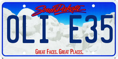 SD license plate 0LIE35