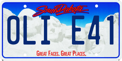 SD license plate 0LIE41