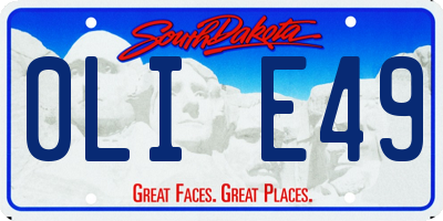 SD license plate 0LIE49