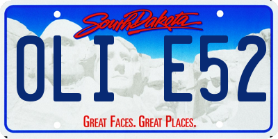 SD license plate 0LIE52