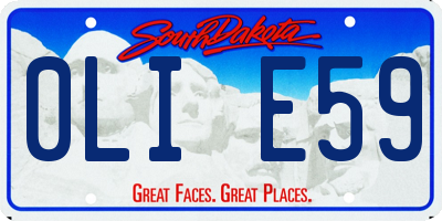 SD license plate 0LIE59