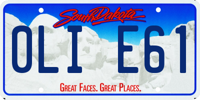SD license plate 0LIE61