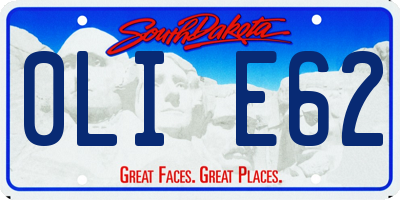 SD license plate 0LIE62