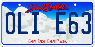 SD license plate 0LIE63