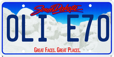 SD license plate 0LIE70
